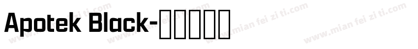 Apotek Black字体转换